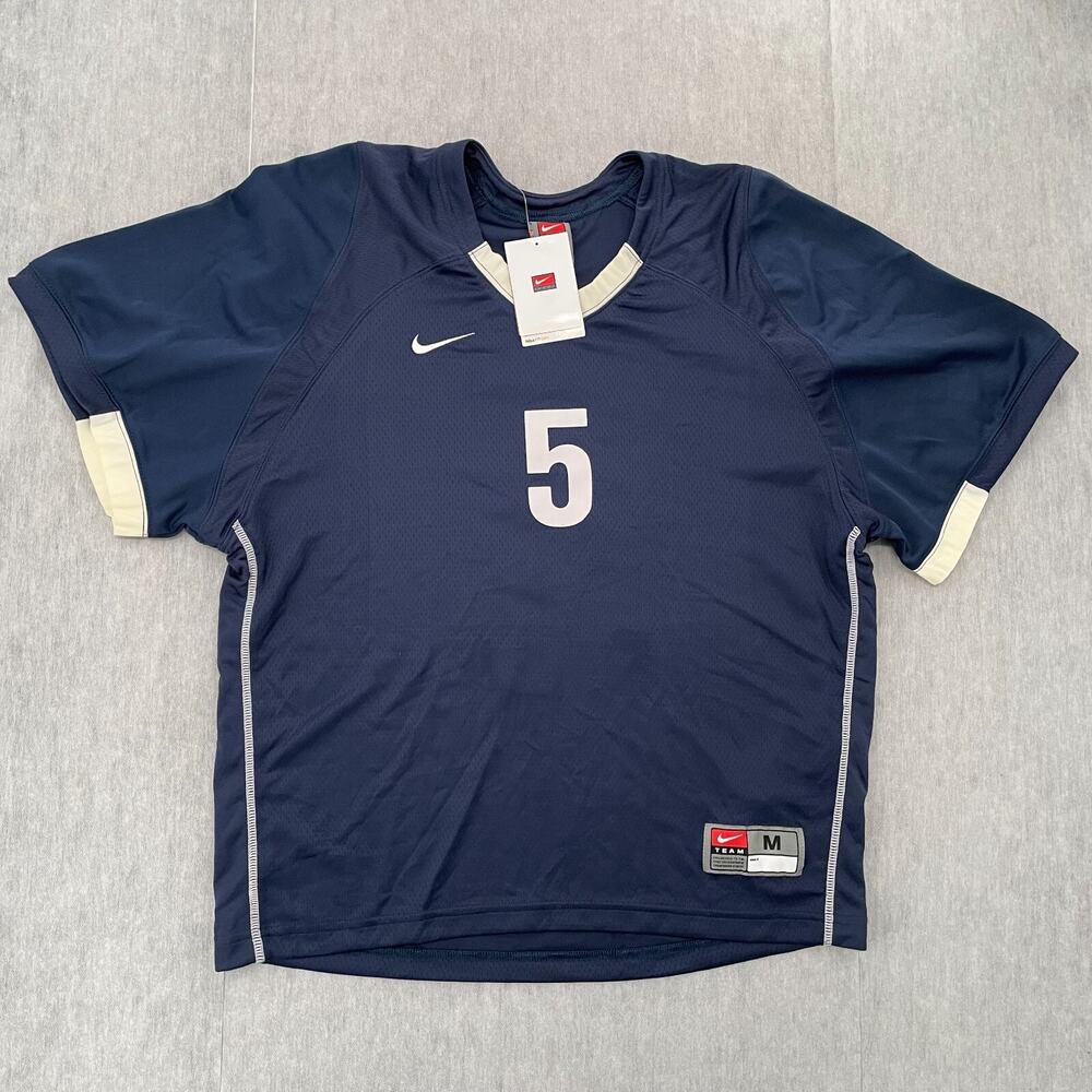 Nike Rugby Shirt Adult Medium Blue Six Nations Game Jersey Fit Dry Mens M NEW